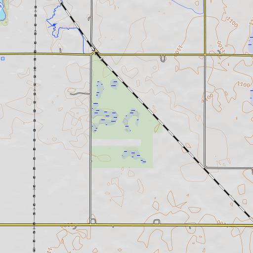 OpenTopoMap map of Bauer Slough, IA