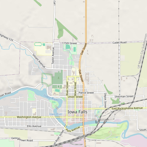 OpenStreetMap map of Rock Run Elementary School, IA