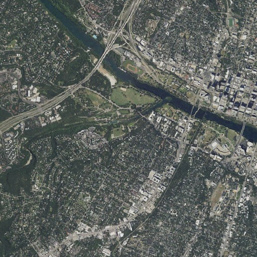 Aerial imagery of Old Mill Spring, TX