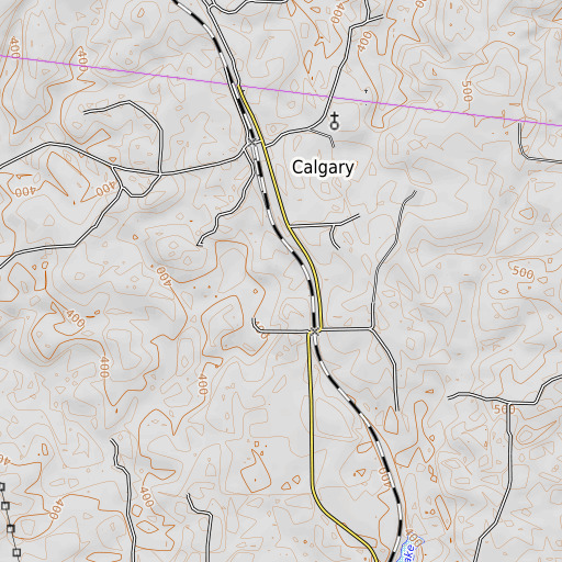 OpenTopoMap map of San Augustine Spring, TX