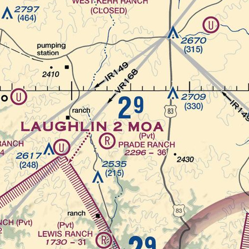 FAA VFR chart of Chittim Springs, TX