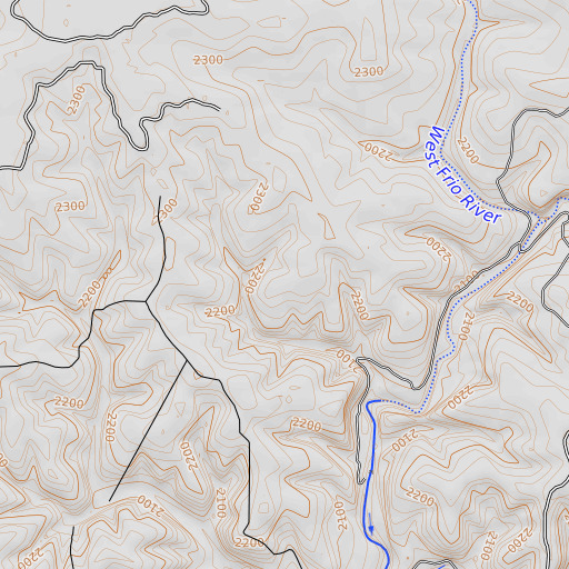 OpenTopoMap map of Chittim Springs, TX