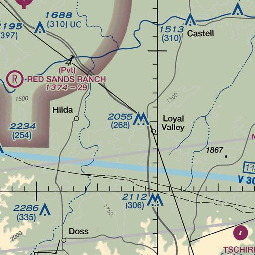 FAA VFR chart of Cold Spring, TX