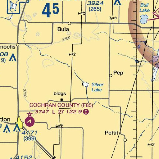 FAA VFR chart of Silver Springs, TX