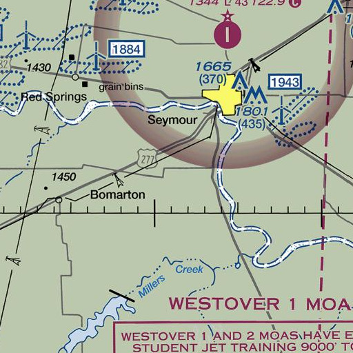 FAA VFR chart of Fancher Spring, TX