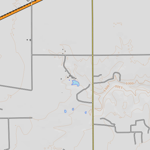 OpenTopoMap map of Fancher Spring, TX