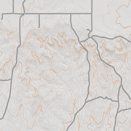 OpenTopoMap map of Indian Creek Spring, TX