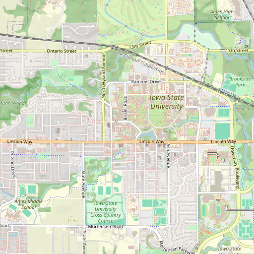OpenStreetMap map of Helser Hall, IA