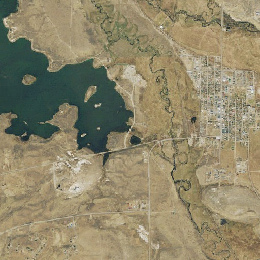 Aerial imagery of Walden Dam, CO