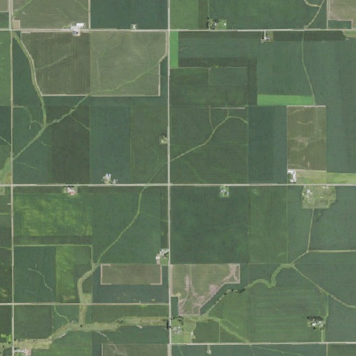 Aerial imagery of Rogerville Post Office (historical), IA