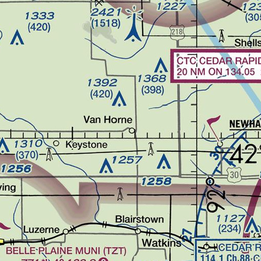 FAA VFR chart of Shellsburg Elevator, IA