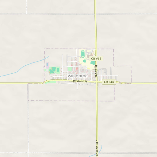 OpenStreetMap map of Van Horne Library, IA