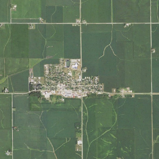 Aerial imagery of Van Horne Elementary School, IA