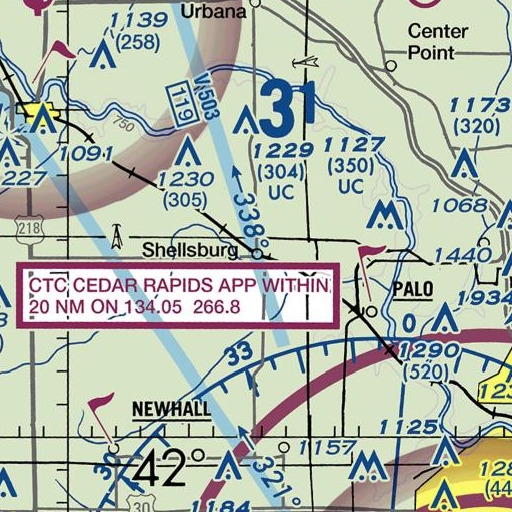FAA VFR chart of Shellsburg Elevator, IA