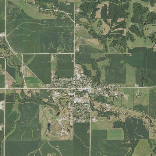 Aerial imagery of Shellsburg Elementary School, IA