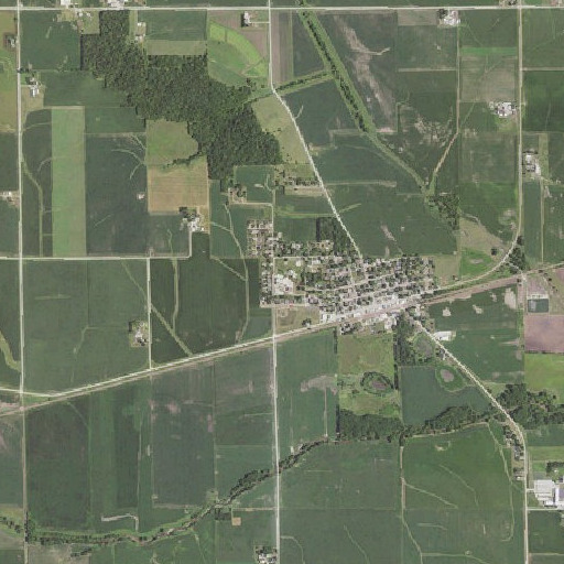 Aerial imagery of Norway Elementary School, IA