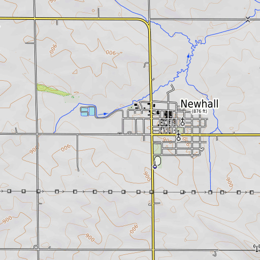 OpenTopoMap map of Central Lutheran School, IA