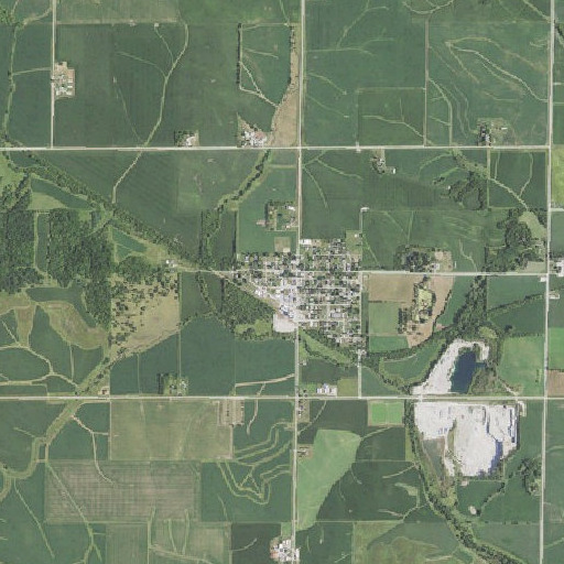 Aerial imagery of Garrison Library, IA