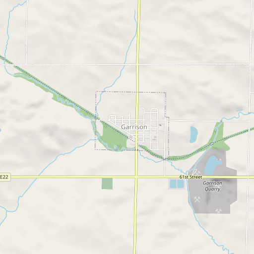 OpenStreetMap map of Garrison Post Office, IA