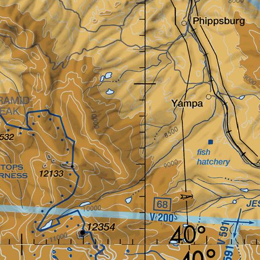 FAA VFR chart of McChivvis Dam, CO