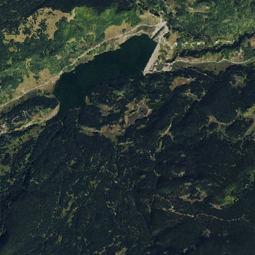 Aerial imagery of Rams Horn Dam, CO