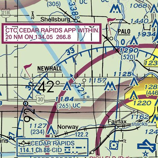 FAA VFR chart of Shellsburg Elevator, IA