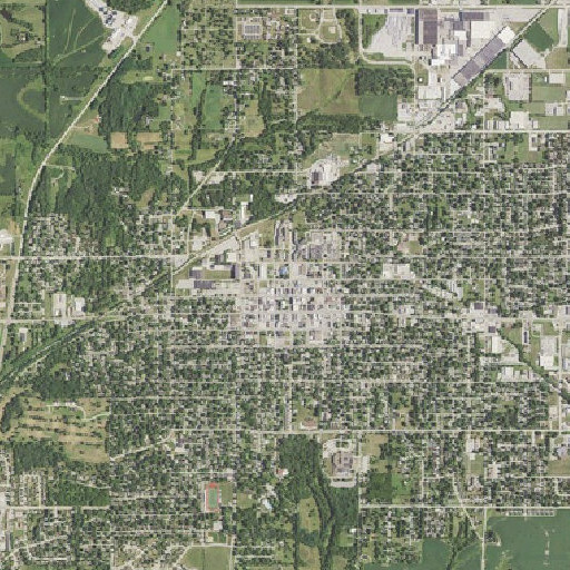 Aerial imagery of Newton Library, IA