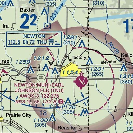 FAA VFR chart of Newton, IA