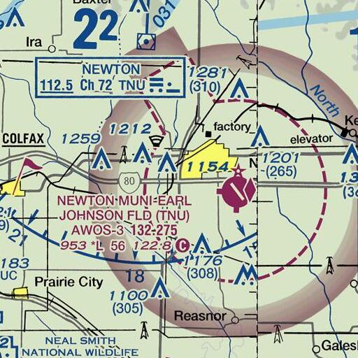 FAA VFR chart of Interchange 164, IA