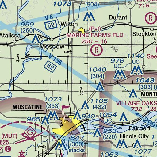 FAA VFR chart of Summit (historical), IA