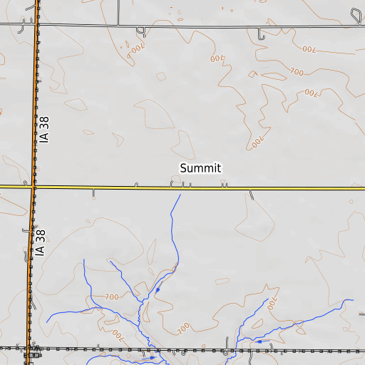 OpenTopoMap map of Summit (historical), IA