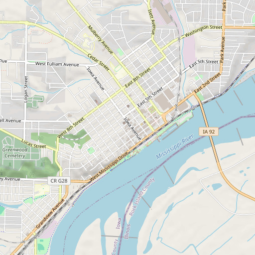 OpenStreetMap map of Musser Public Library, IA