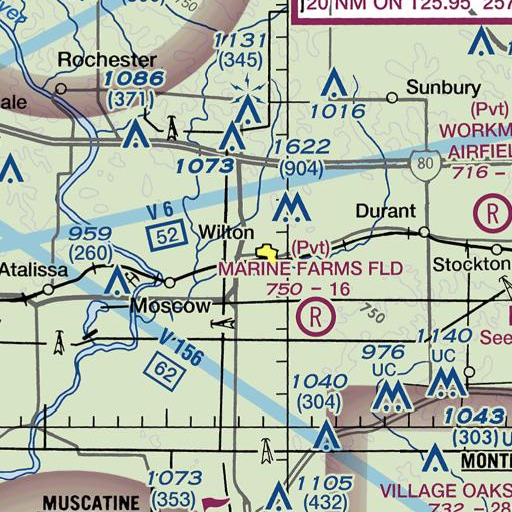 FAA VFR chart of Wilton, IA