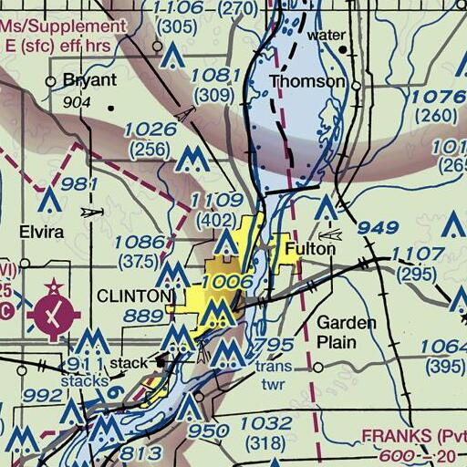 FAA VFR chart of Root Park, IA