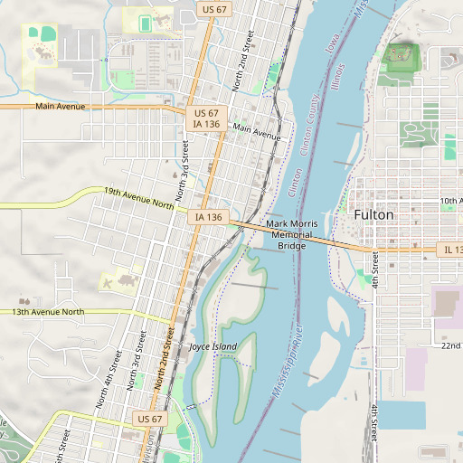 OpenStreetMap map of Custon Park, IA