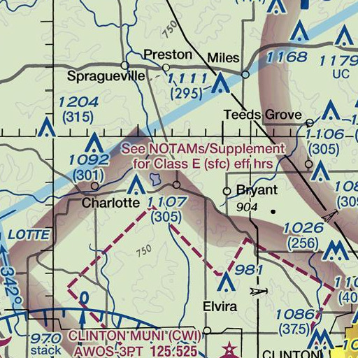FAA VFR chart of Northeast Elementary School, IA