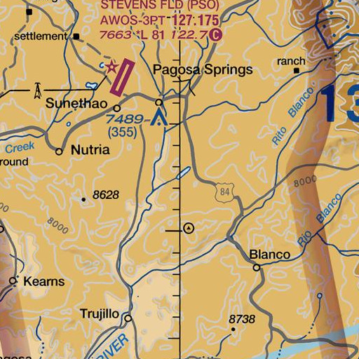 FAA VFR chart of Echo Canyon Dam, CO