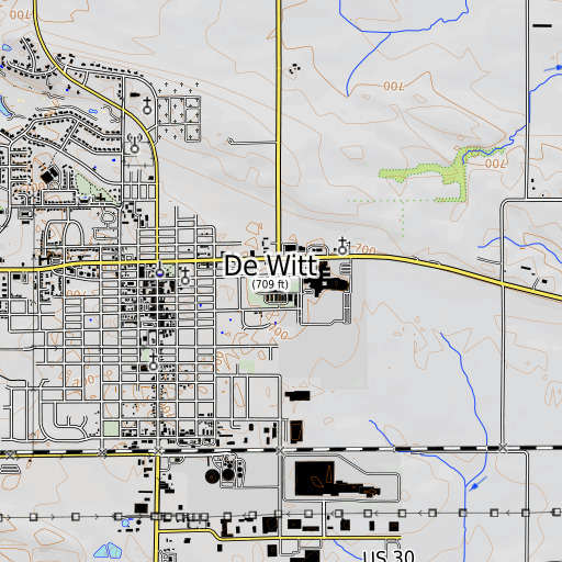 OpenTopoMap map of 4-H Fairgrounds, IA