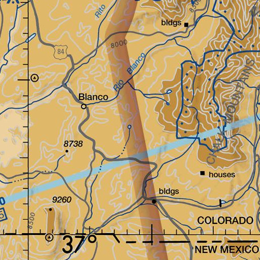 FAA VFR chart of Spence Dam, CO
