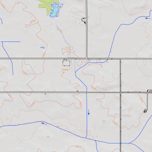 OpenTopoMap map of Mowder Cemetery, IA