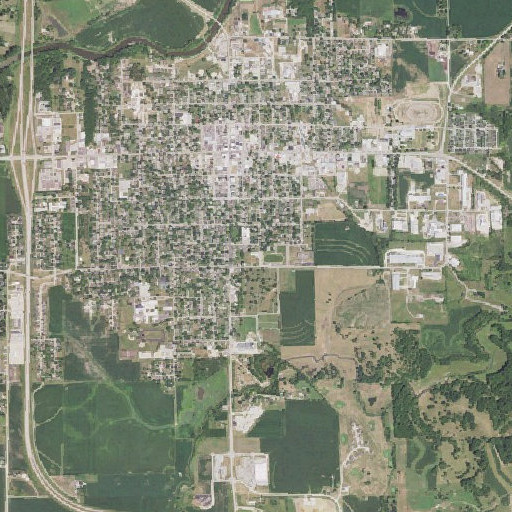 Aerial imagery of Third Ward Park, IA