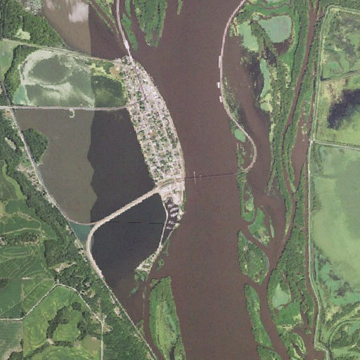 Aerial imagery of Sabula, IA