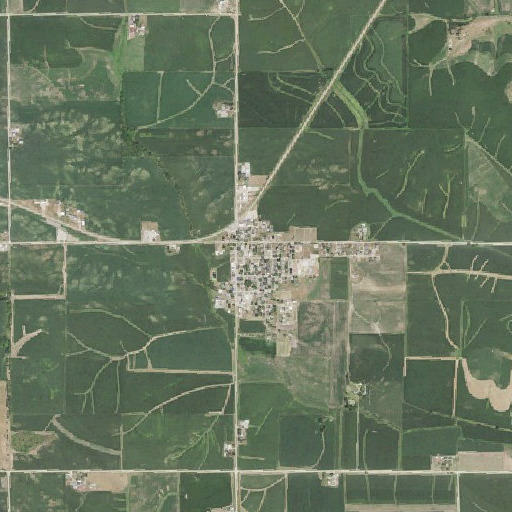 Aerial imagery of Miles Post Office, IA