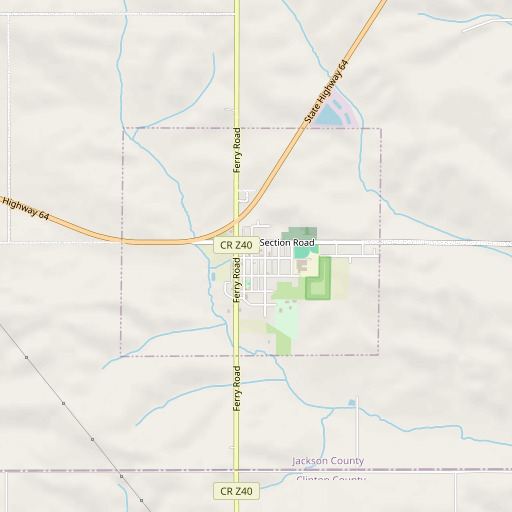 OpenStreetMap map of Miles Post Office, IA
