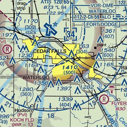 FAA VFR chart of Summit Complex, IA