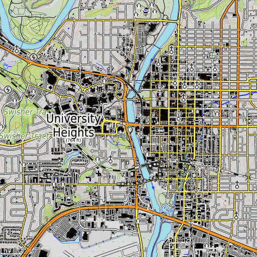 OpenTopoMap map of Hydraulics Laboratory, IA