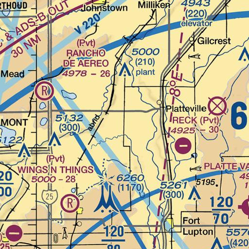 FAA VFR chart of Sullivan Dam, CO