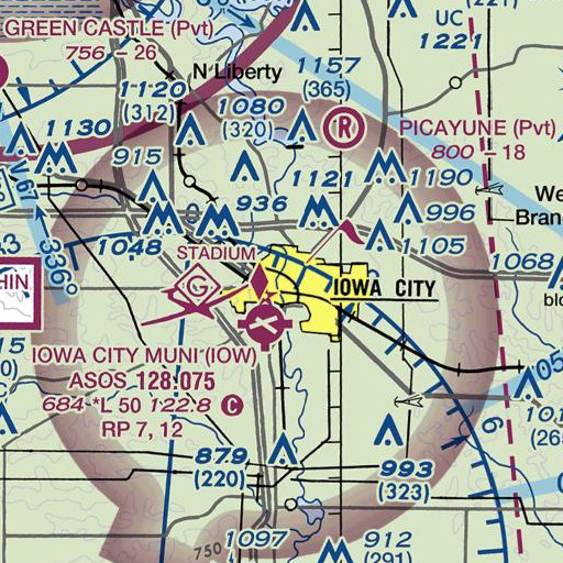 FAA VFR chart of Lindquist Center, IA