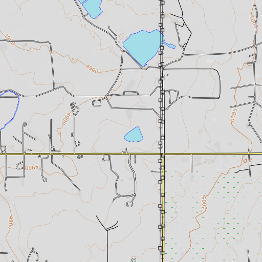 OpenTopoMap map of Twombley Dam, CO