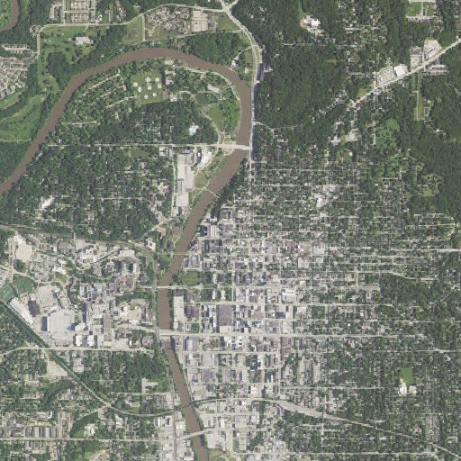 Aerial imagery of Burge Residence Hall, IA